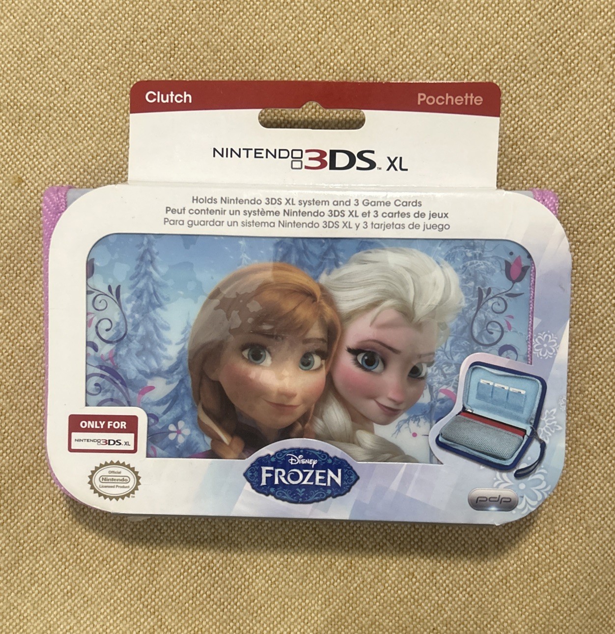 Disney Frozen Elsa Anna Nintendo 3 DS XL Carrying Case Clutch Official New