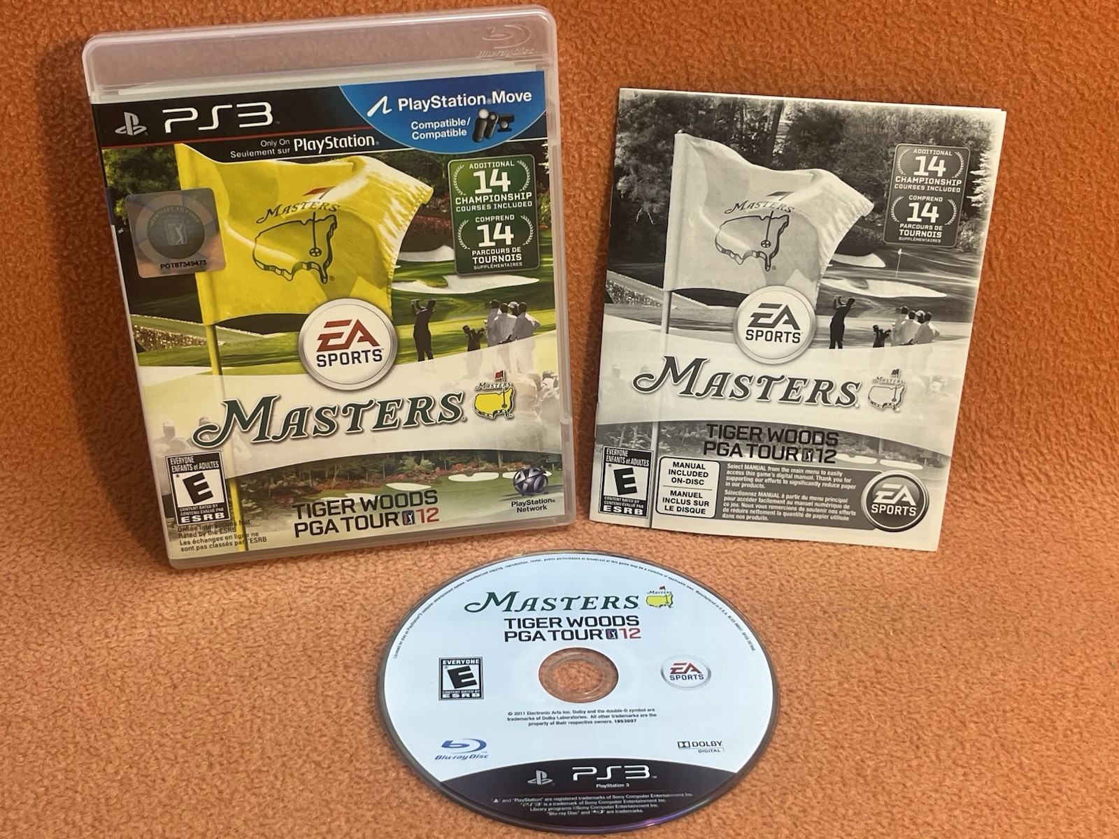Masters Tiger Woods PGA Tour 12 Sony PlayStation 3 PS3 Golf Game Complete!
