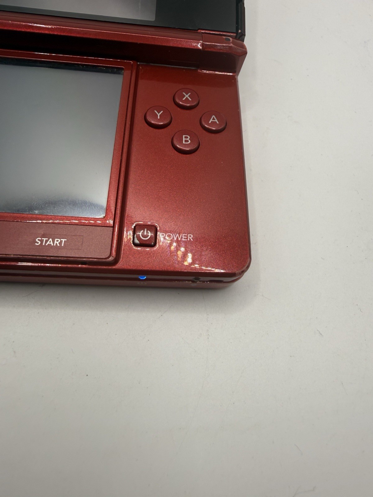 Nintendo 3DS Handheld System Flame Red CTR-001 w/ Charger TESTED