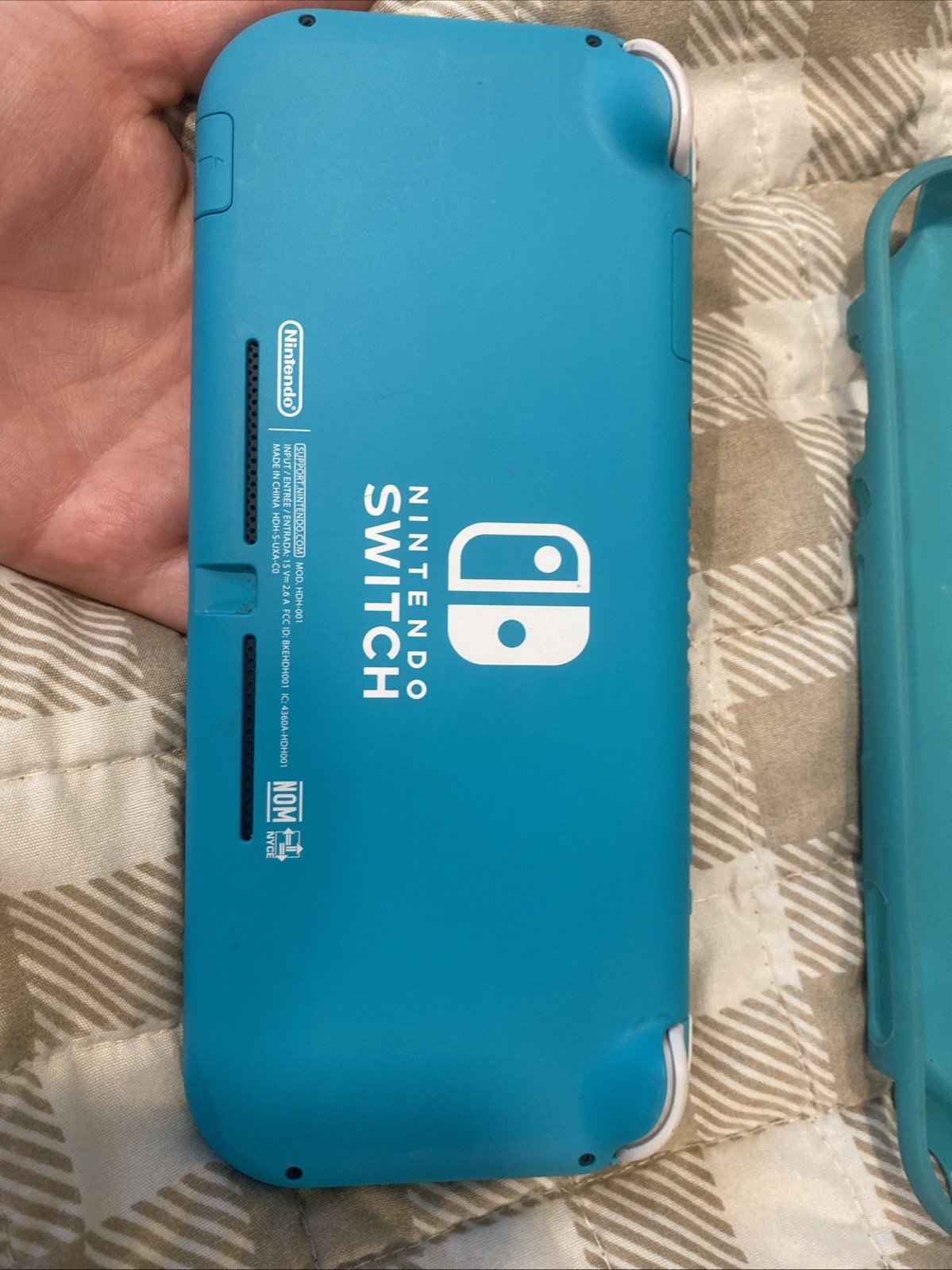 Nintendo Switch Lite Gaming Console W/ Case- Turquoise (HDH-001) For Parts Only!