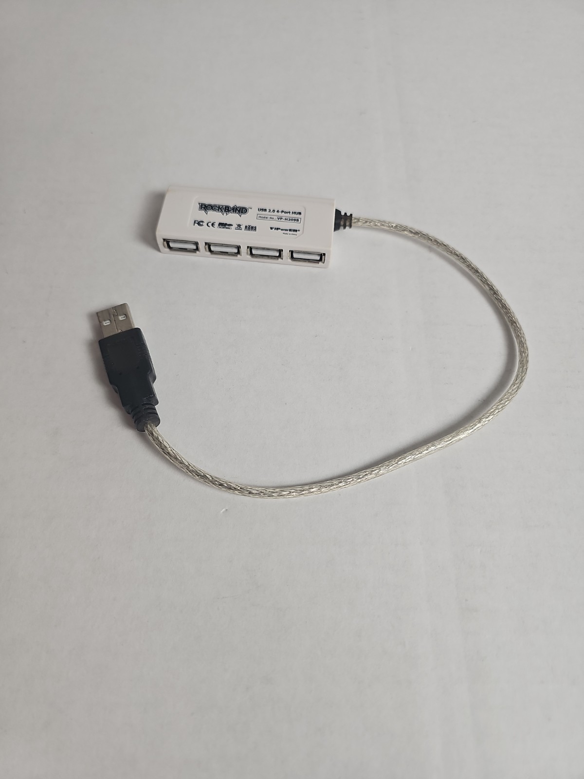 Rock Band ViPowER 4 Port Hub USB 2.0 Dongle VP-H209B Xbox 360 Wii PS2 PS3 OEM