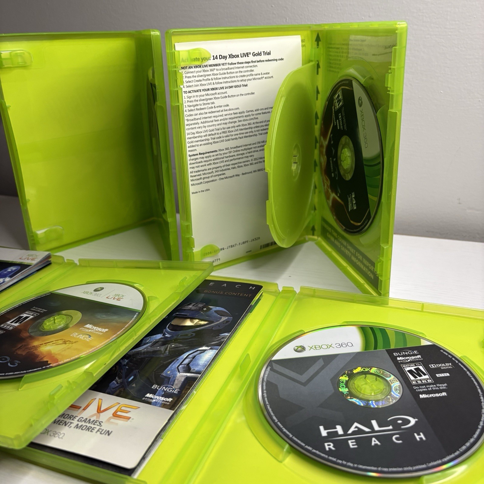 Xbox 360 Elite 120GB Bundle With 26 Games GTA V Red Dead Halo Gears Tested Works