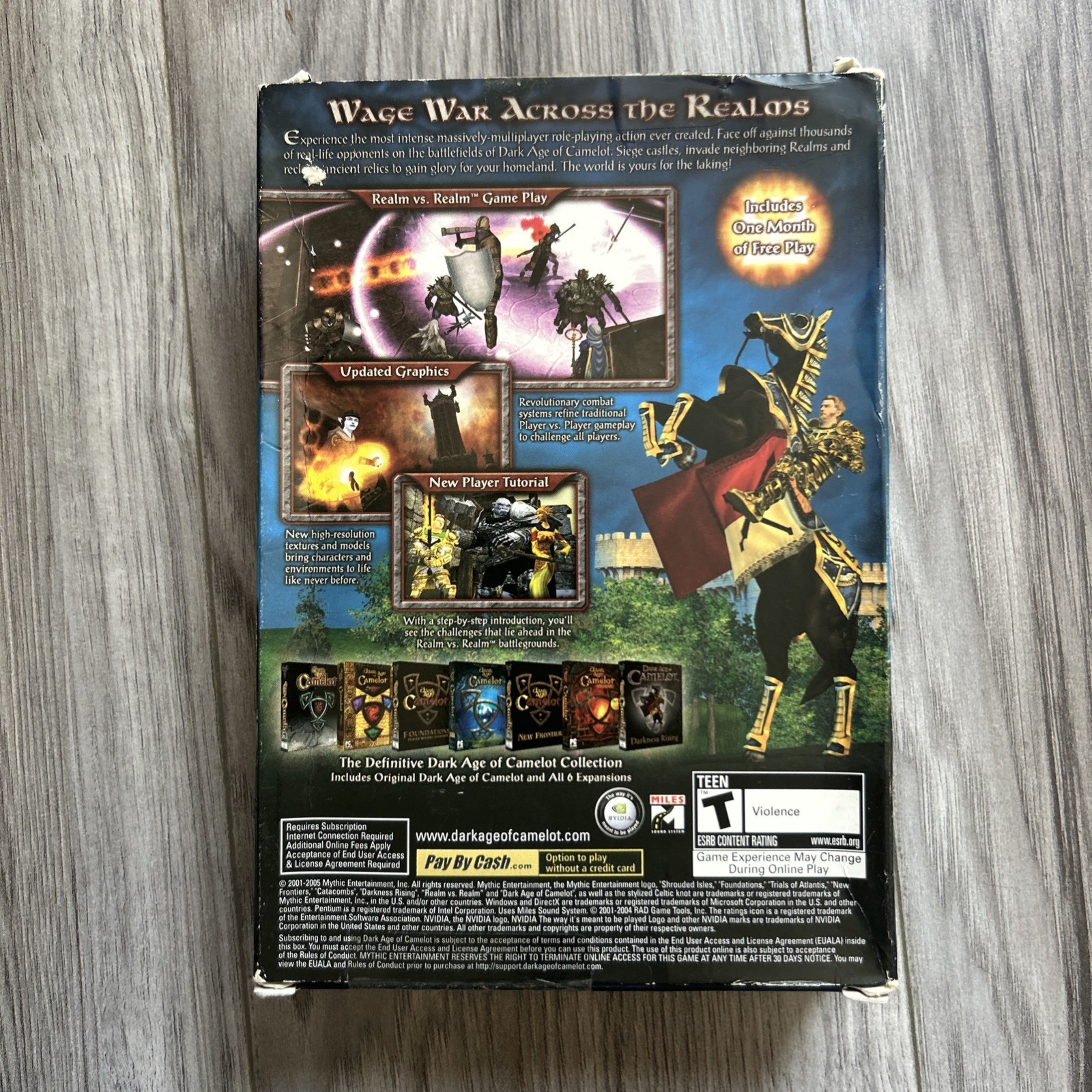 Dark Age of Camelot: Epic Edition (PC, 2005) All 5 Discs And Manuals!