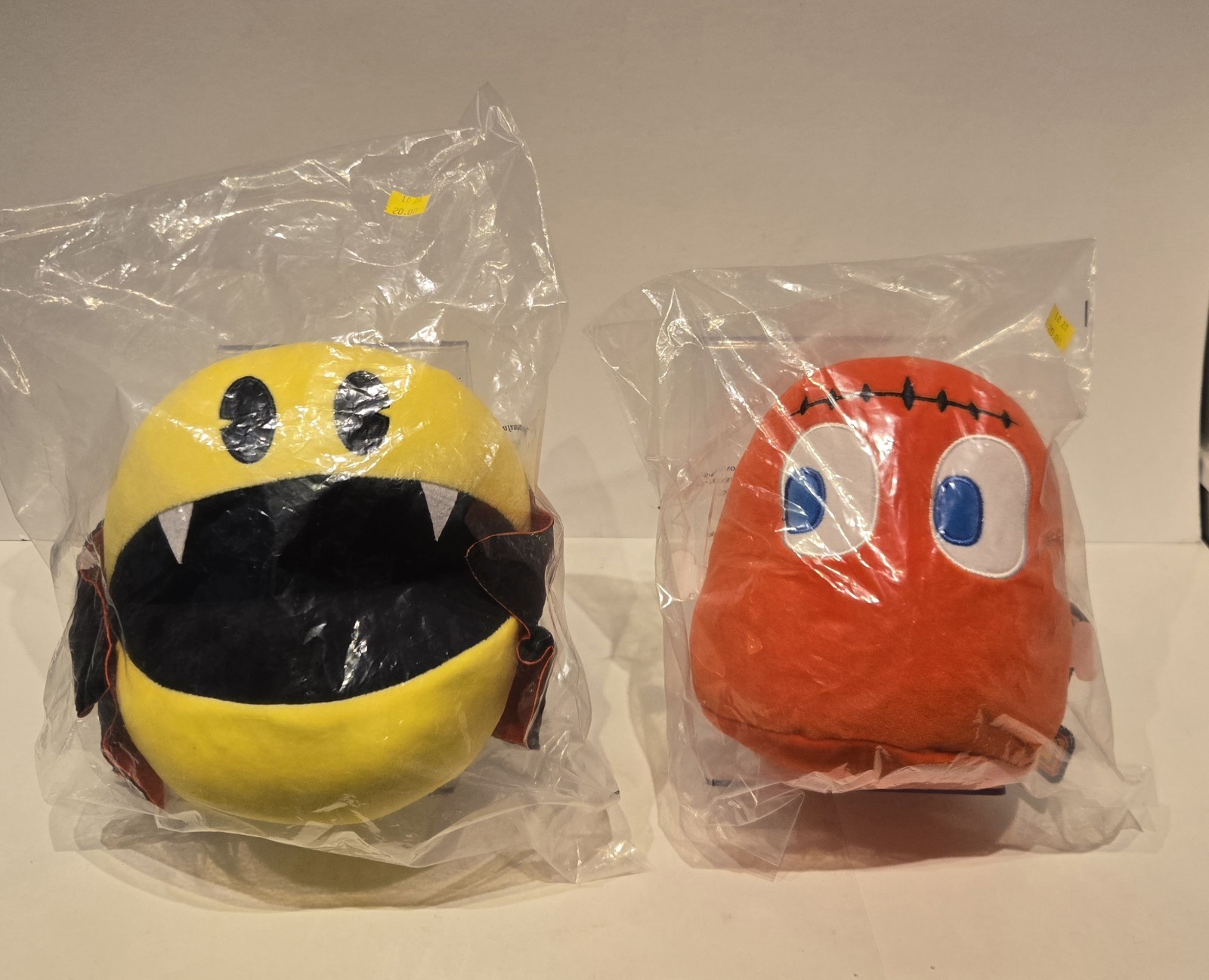 Vampire PAC-MAN & Frankenstein Blinky Halloween 7″ Plush Lot Brand New NWT TOYNK
