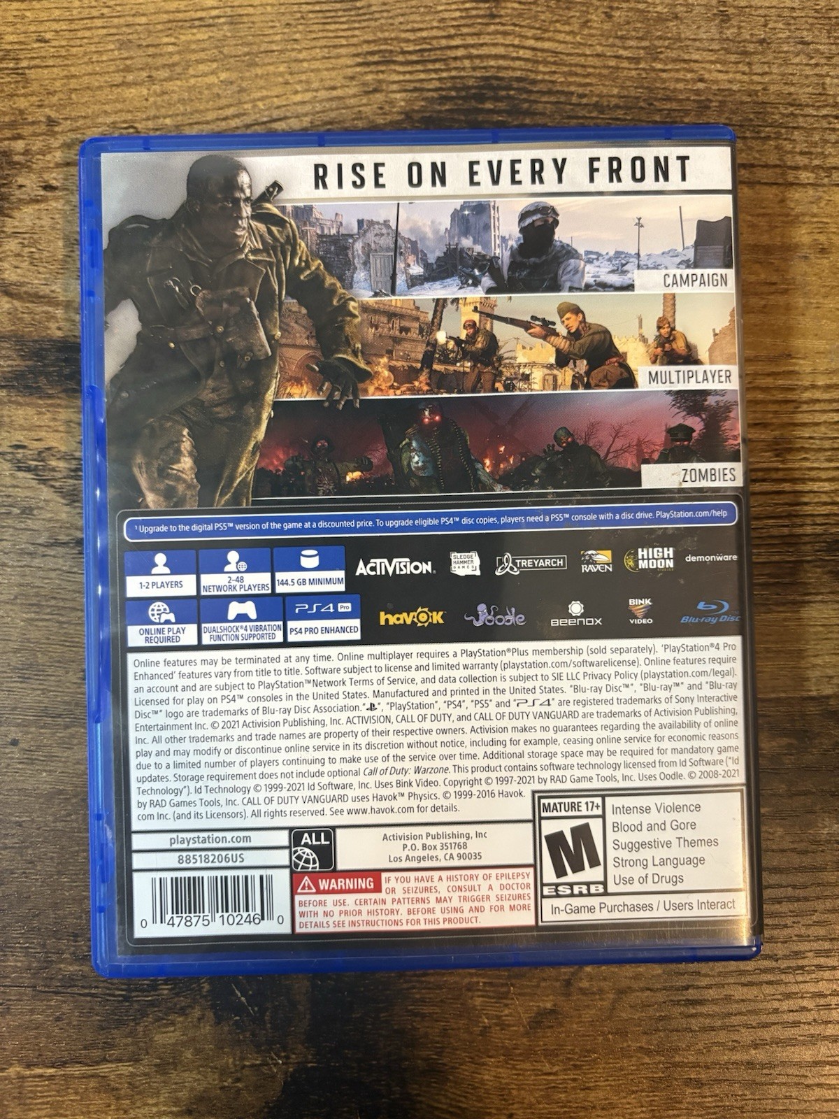Call of Duty: Vanguard – Sony PlayStation PS5 Upgrade Available – CLEAN Disc