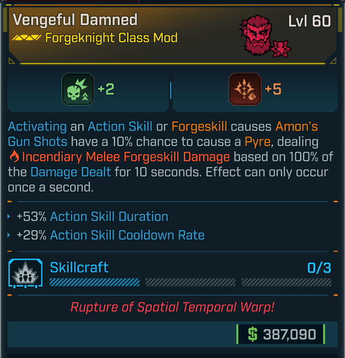 Borderlands 4 OP⭐VENGEFUL DAMNED CLASS MOD⭐AMON⭐5 FIST OF STONE