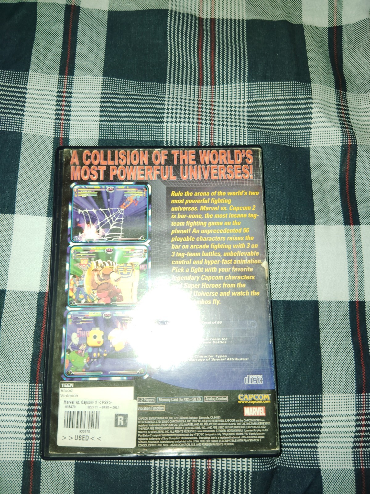 Marvel vs Capcom 2 (PlayStation 2) PS2 ~Tested☑️ Clean Disc👀 Rare🔥🔥
