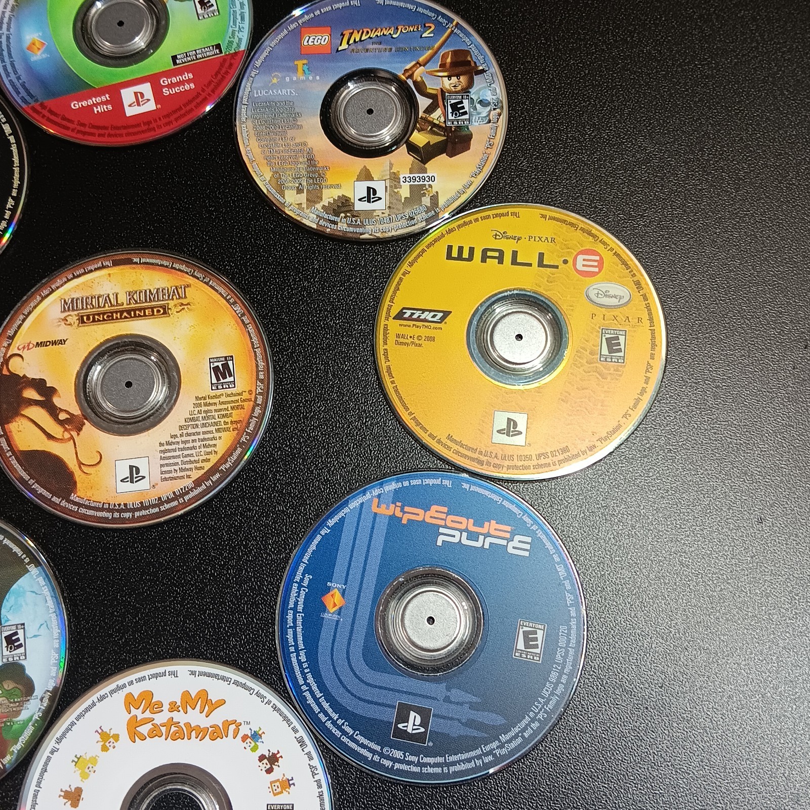 Lot Of 9 Sony PSP Video Games Loose Discs Only Scratched Untested As Is No Cases