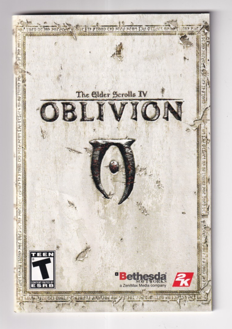 OBLIVION PC COMPUTER GAME BOX DISC MANUAL MAP ELDER’S SCROLLS 4 BETHESDA (2006)