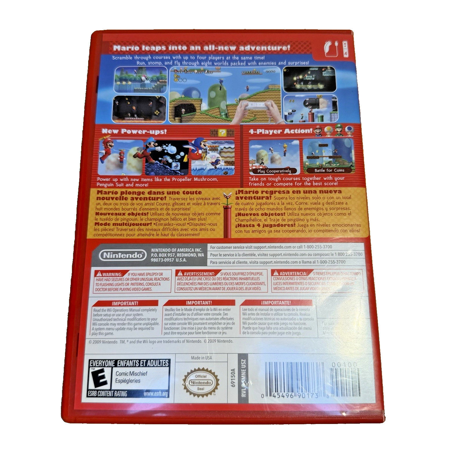 New Super Mario Bros. Wii (Nintendo Wii, 2009) CIB