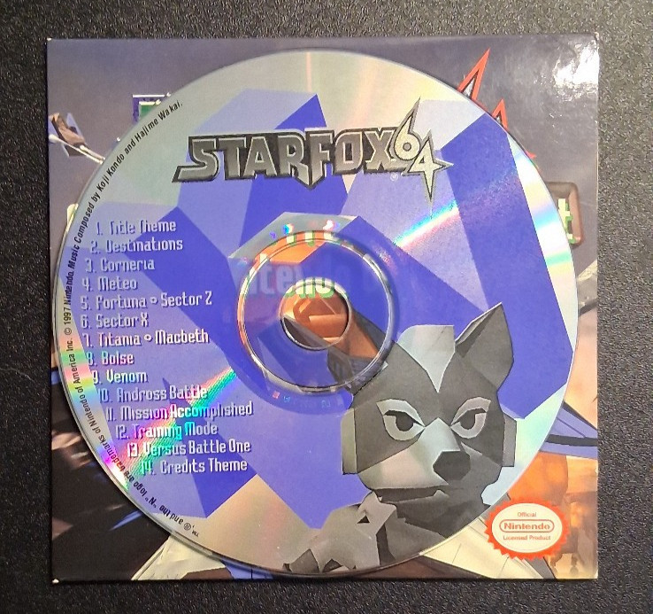 Star Fox 64 N64 Nintendo Original Cuts Soundtrack OST Music CD 1997 Starfox