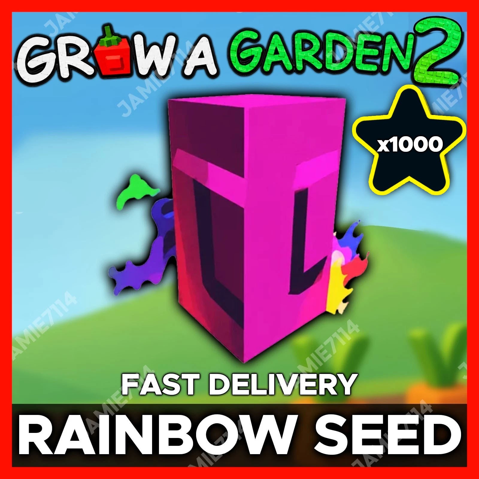 🪴Grow a Garden 2 | Rainbow Seed x1000 | GAG2 Fast & Easy