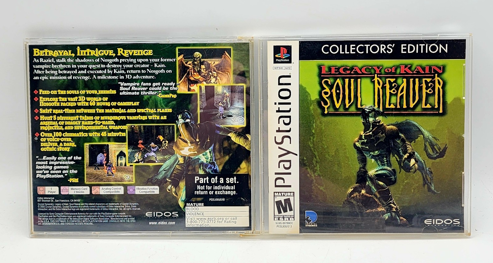 PS1 Eidos Collectors’ Edition Soul Reaver, Legacy of Kain & Fighting Force