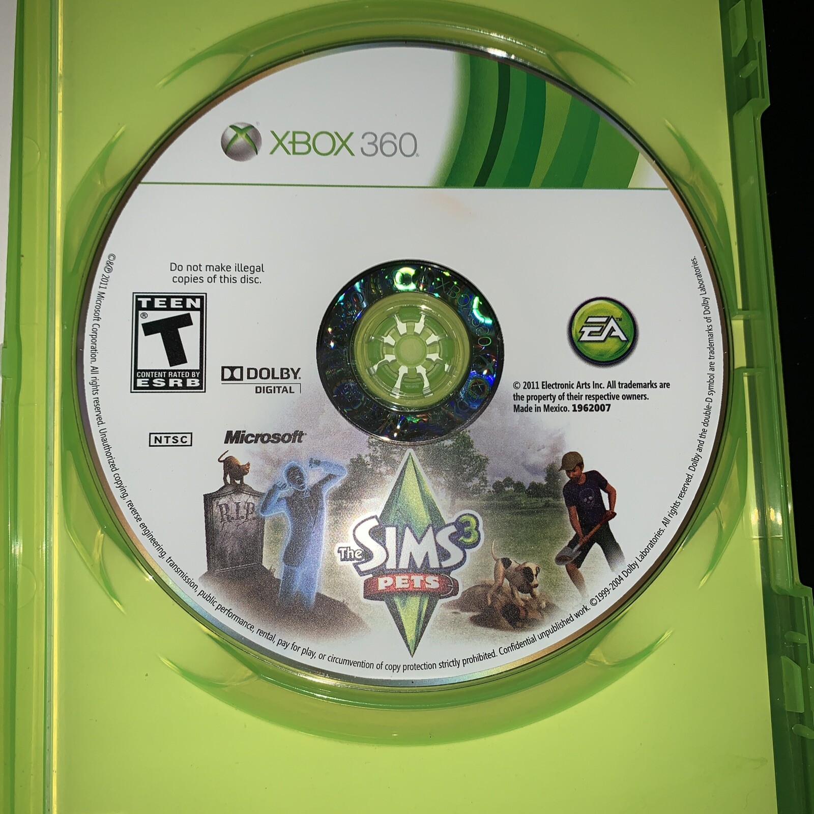 The Sims 3 Pets Microsoft Xbox 360, 2011, Case and Game Better With Kinect Voice