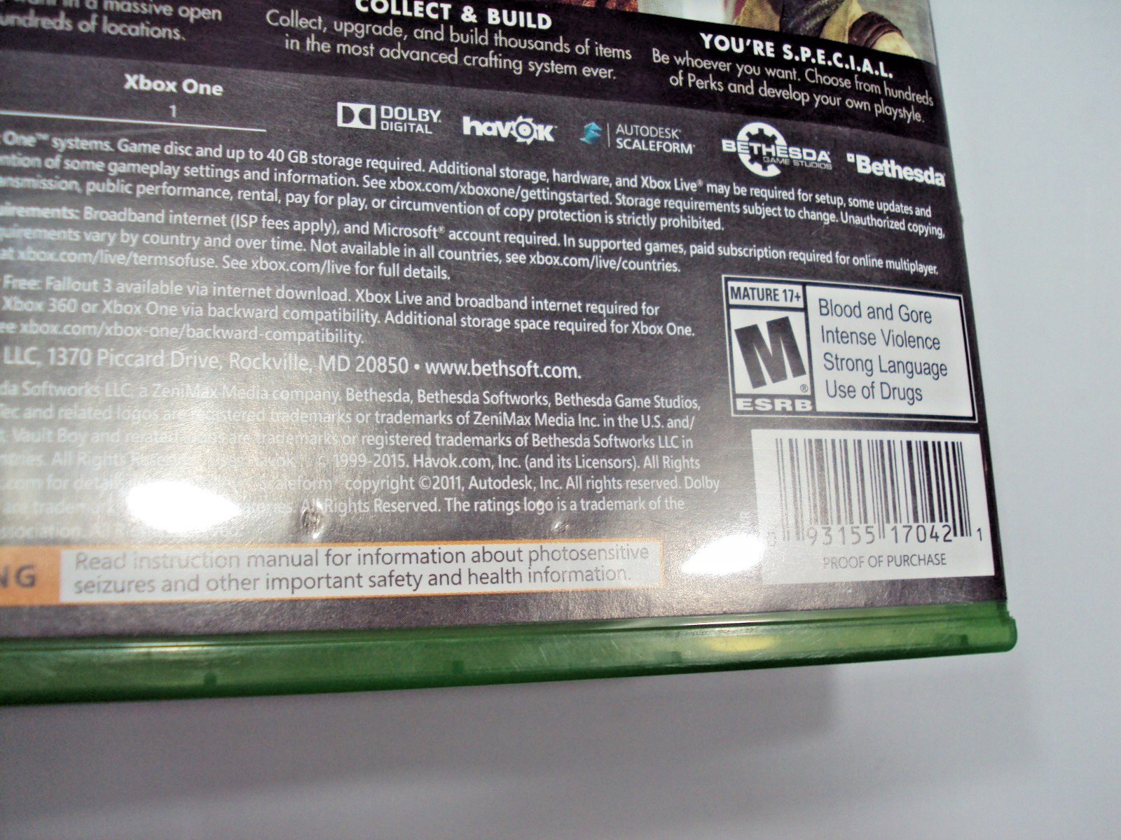 Fallout 4- XBOX One, (Game, inserts, poster) Used, Tested, Free S/H