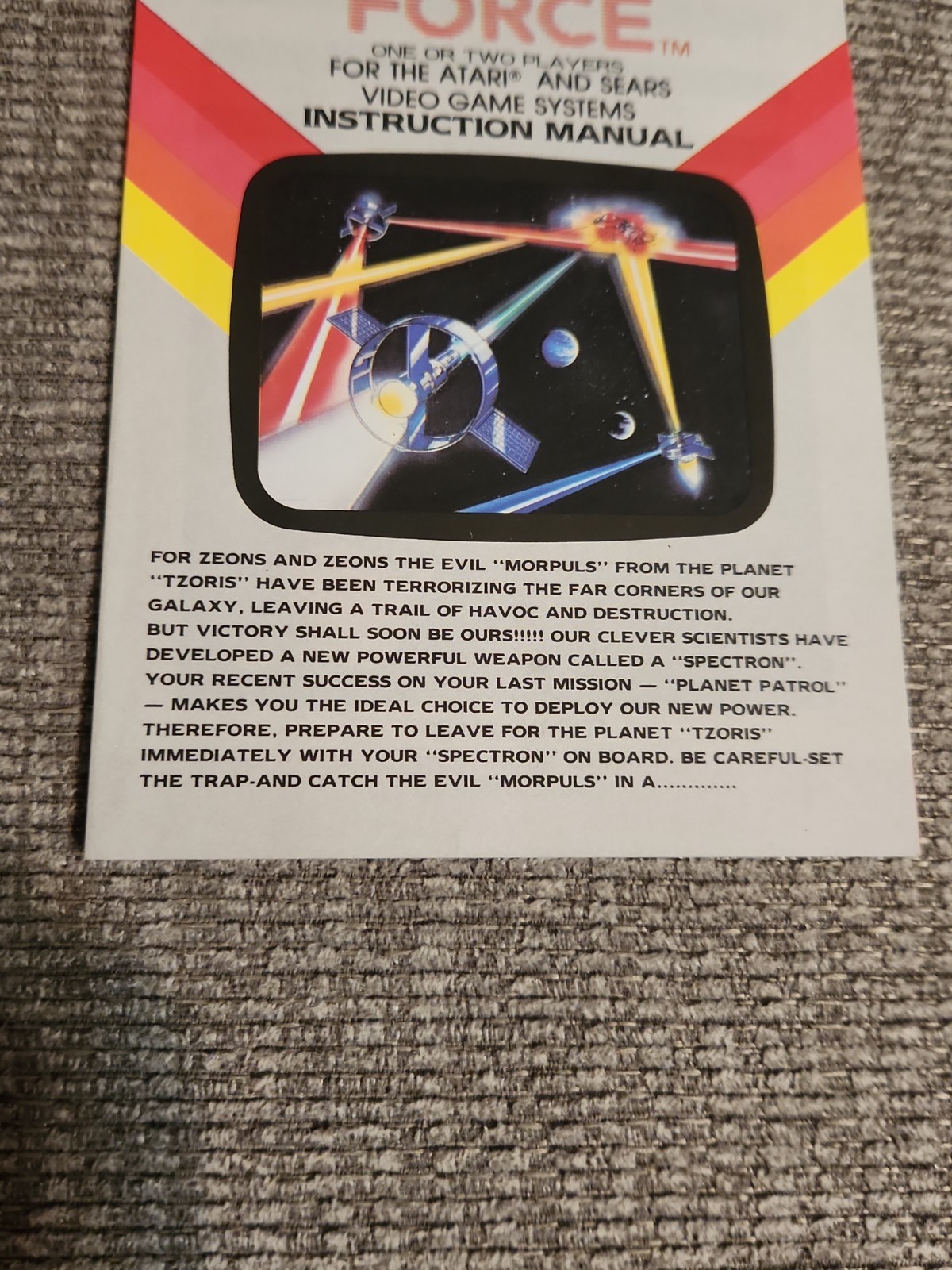 VTG Spectravision “Cross Force” Instruction Manual