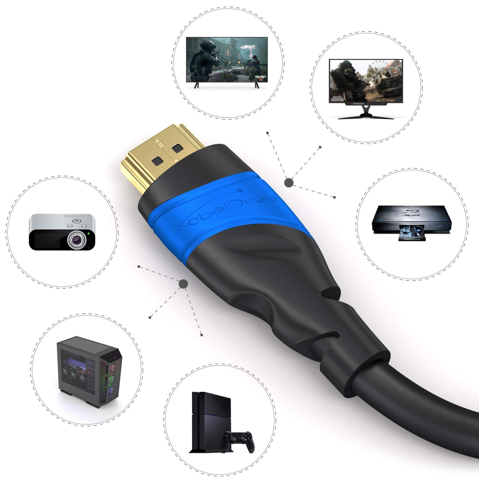 – 8K / 4K HDMI Cable – 6ft & More HDMI Cables (0.5ft–75ft) – German-Engineere…