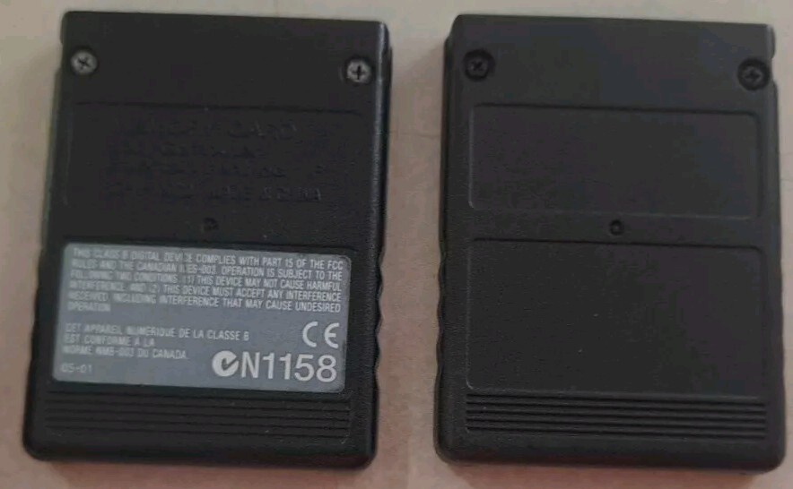 2x Lot Sony Playstation 2 PS2 OEM MagicGate 8mb Memory Card + 128Mb Generic Card