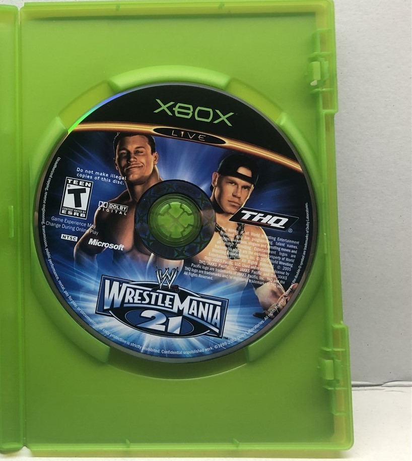 WWE WrestleMania 21 (Xbox, 2005) Clean Tested Working – Free Ship