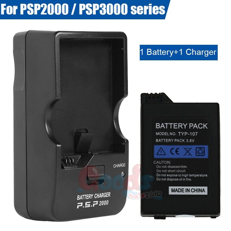 3600mAh 3.6V Battery replace For PSP 2000 3000 2001 Rechargeable / Wall Charger
