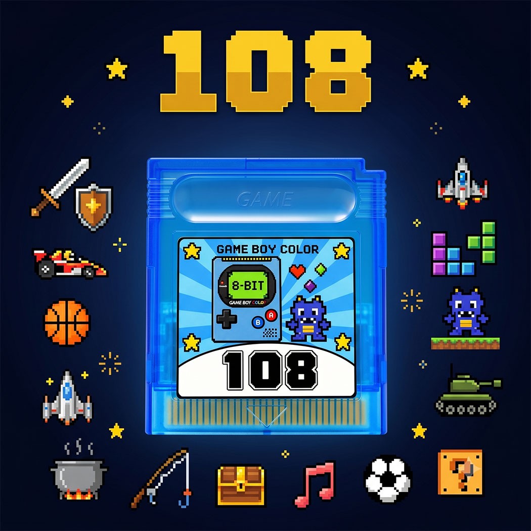 Classic 108 Game Cartridge Game Boy Color GBC Card series For Handheld Console