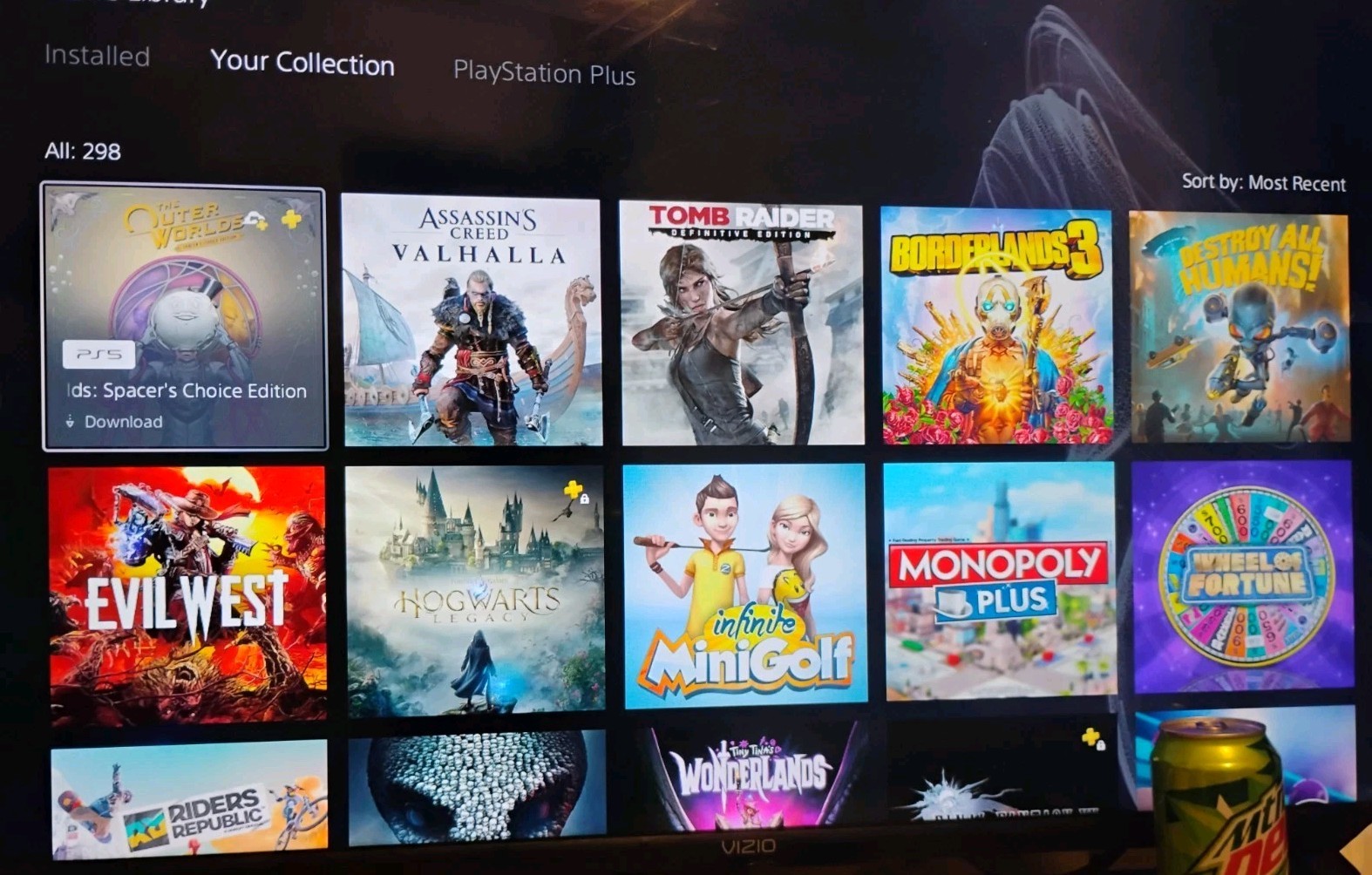 Ps4 Slim 500Gb+Account With 304 Games+No Controller+PWR Cord+HDMI+Charger Stand