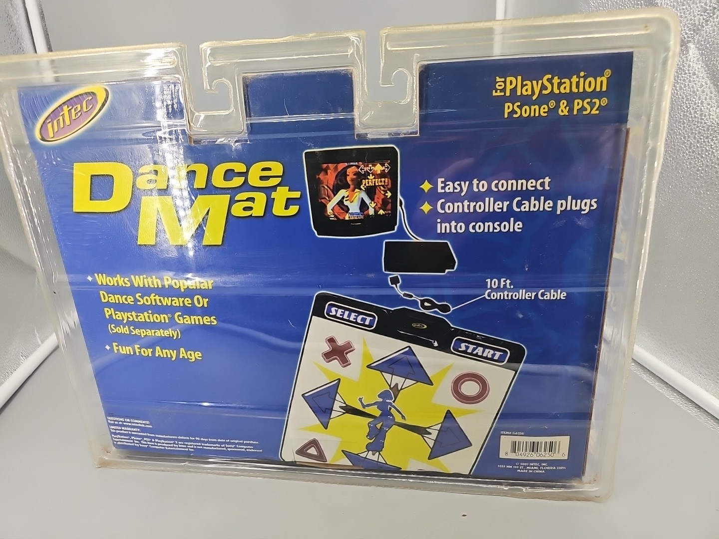 NEW Partial Open Intec Dance Mat for PS2 and PS1 Complete In Box