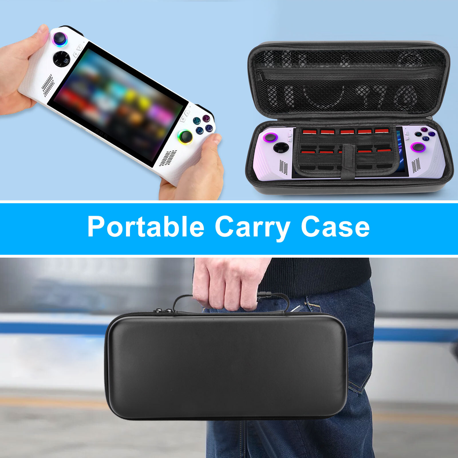 Hard Shell Carrying Case for ASUS ROG Ally Console Protective Cover Accessories