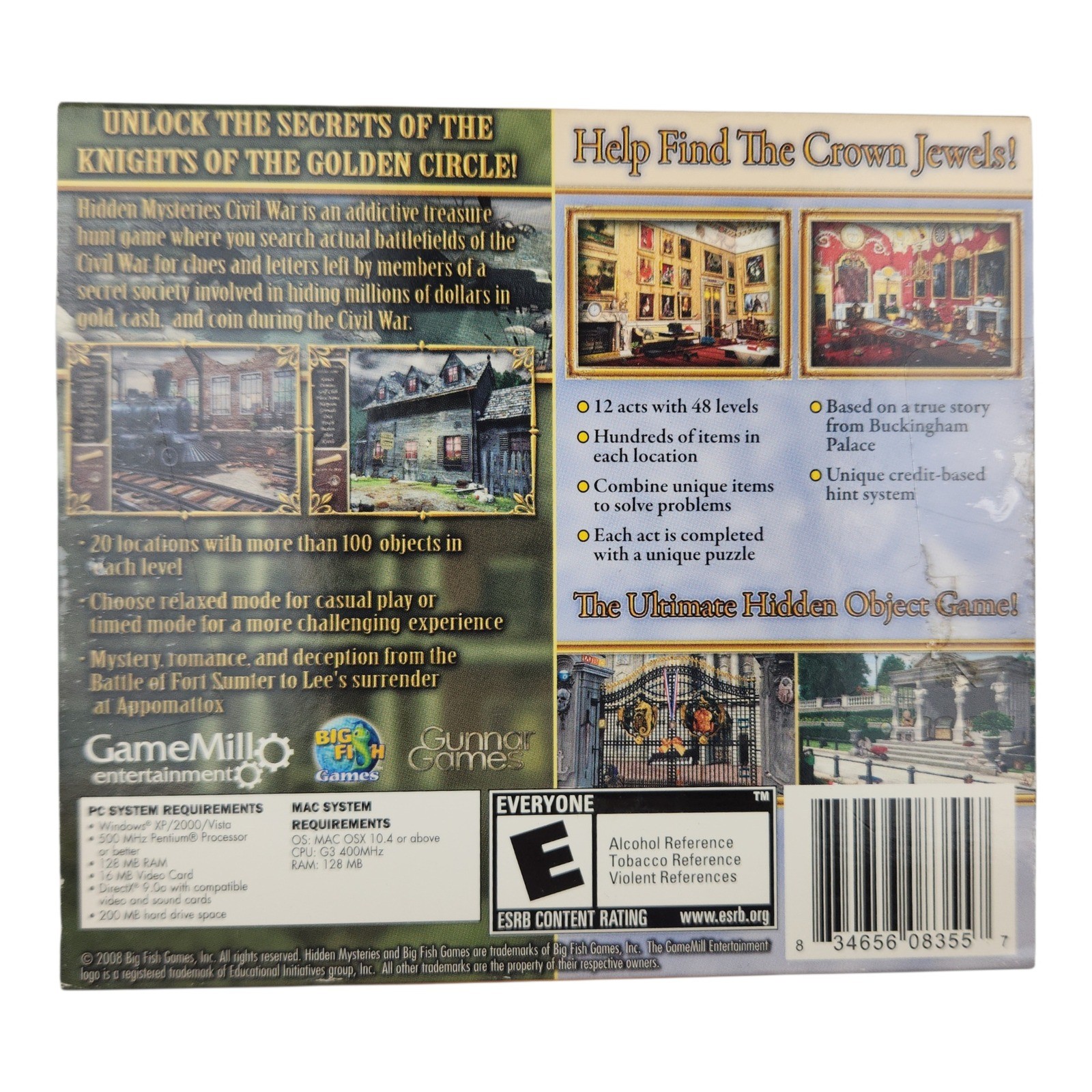 Nostalgic 2000s PC Game Lot (7) Hidden Object Mystery & Puzzle Y2K Big Box