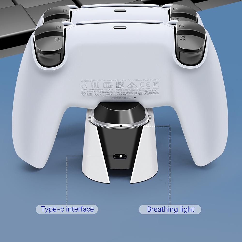 PS5 Controller Charging Dock Station DualSense Fast Charger 5V 2A LED Light Stan