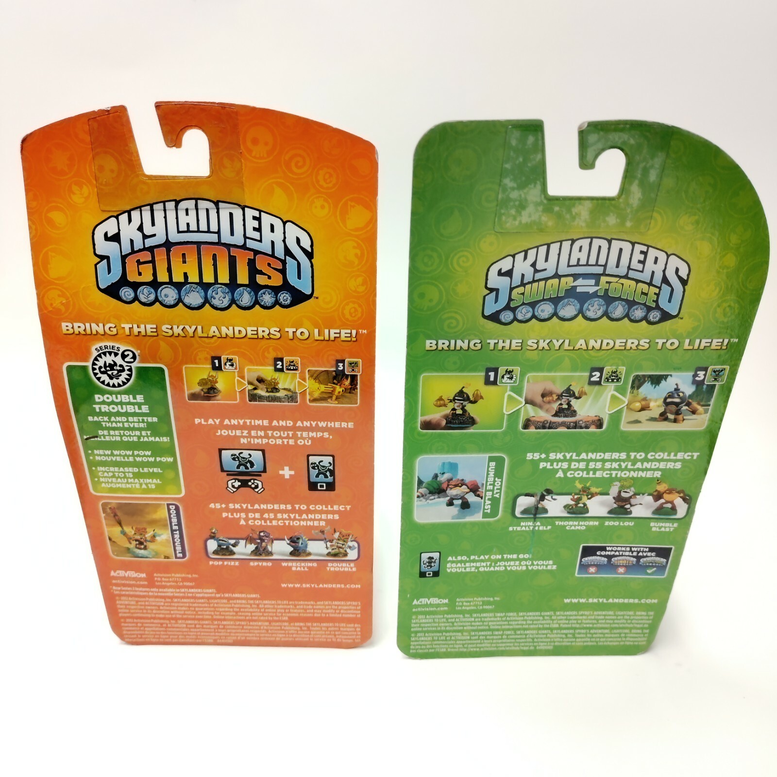 Lot 2 Skylanders Swap Force /GIANTS Jolly Bumble Blast/ DOUBLE TROUBLE