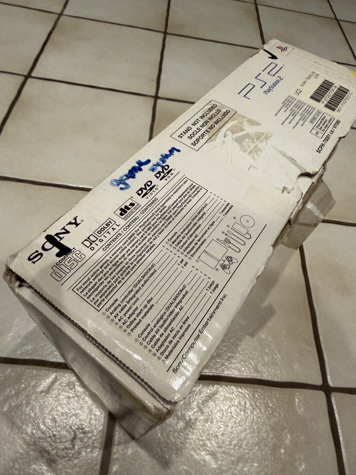 Sony PlayStation 2 PS2 Slim SCPH-70001 Box Only – No Insert OEM — READ