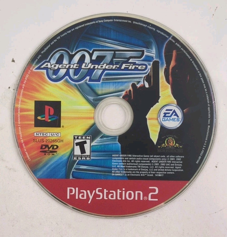 007 Nightfire & Agent Under Fire PlayStation 2 PS2 James Bond Bundle Lot GH