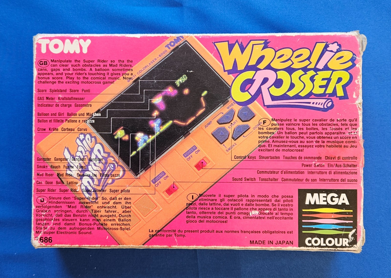 Tomy Wheelie Crosser mega colour handheld Game&watch lcd game