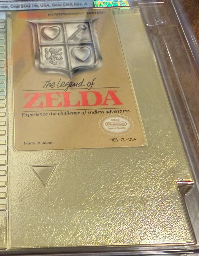 CGC 8.5 oval seal The Legend of Zelda nintendo nes gold cart factory MINT 8.5