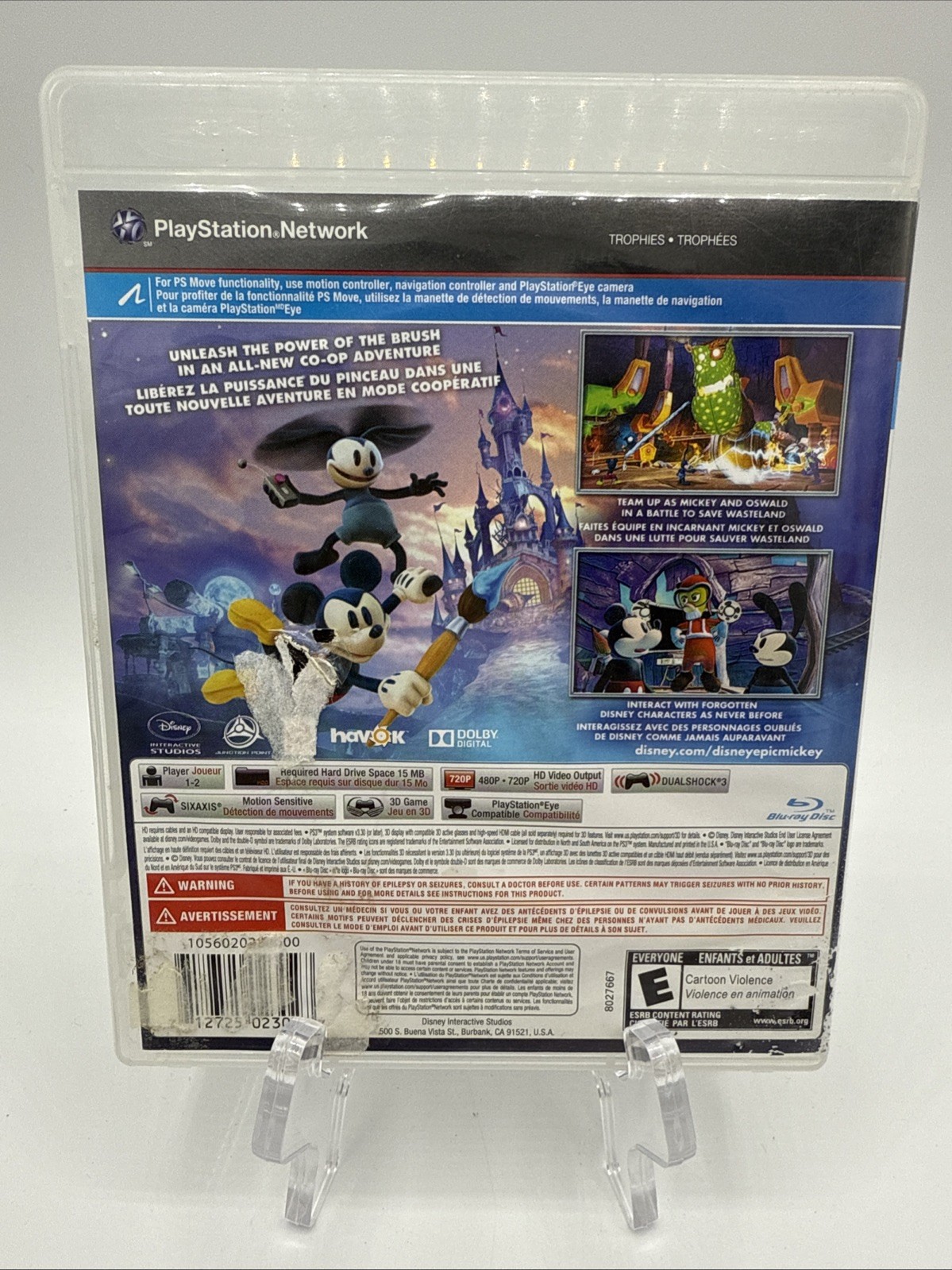 Disney Epic Mickey 2: The Power of Two (PlayStation 3 PS3 2012) No Manual