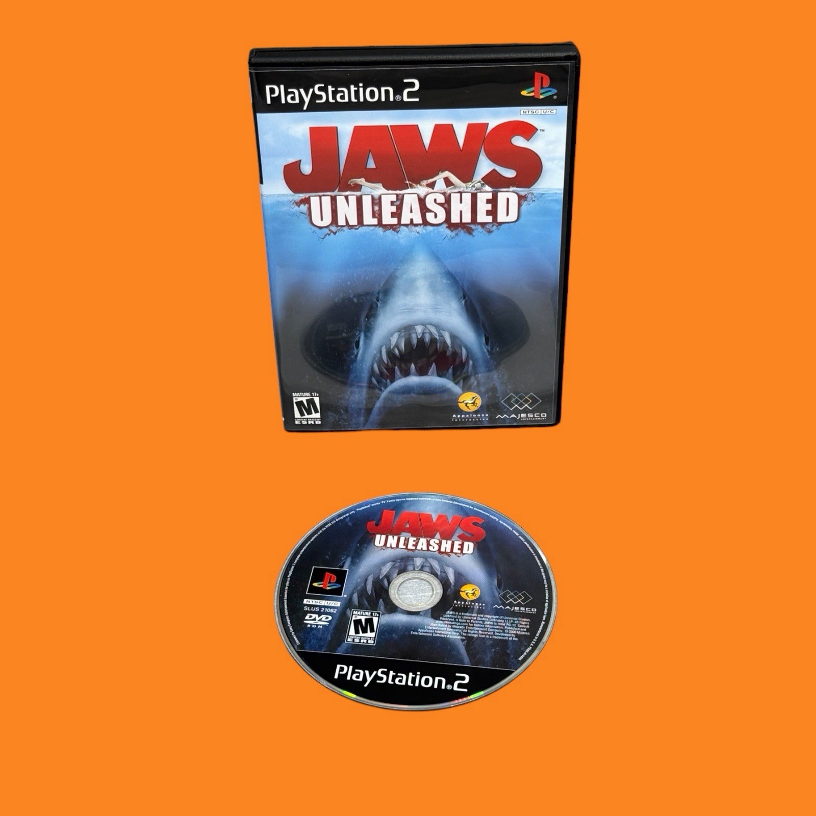 MINT💿! Jaws Unleashed VG Refurb + 1yr Warranty NO MANUAL PlayStation 2 PS2