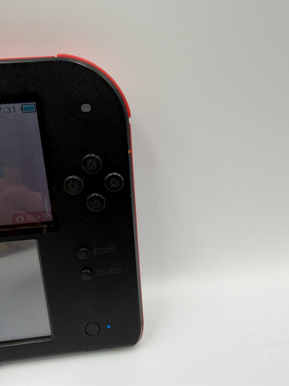 Nintendo 2DS Handheld System Red & Black. Tested, W/ Charger