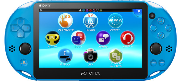 PS Vita Aqua Blue PCH 2000 Za23 Console only PSV Slim [H]