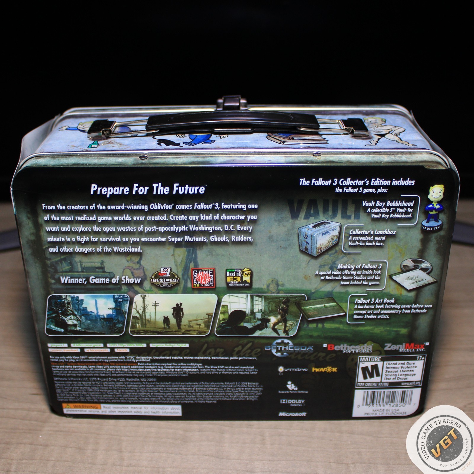 NO GAME! Fallout 3 Collector’s Edition VAULT BOY + CONTENTS Only! Xbox 360