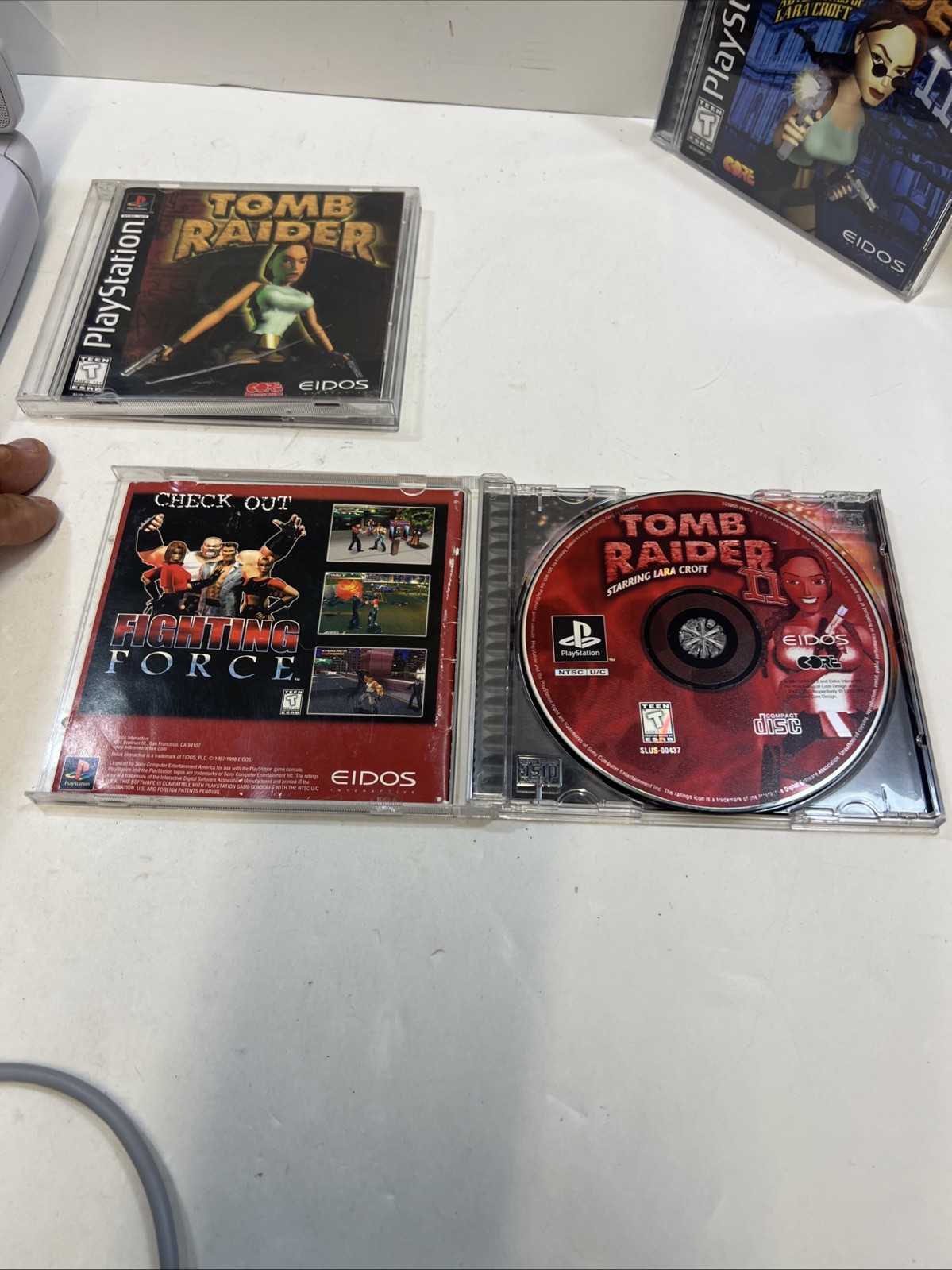 PS1 Playstation One PS 1 Tomb Raider 1, 2, &3 Complete CIB Tested & Working read
