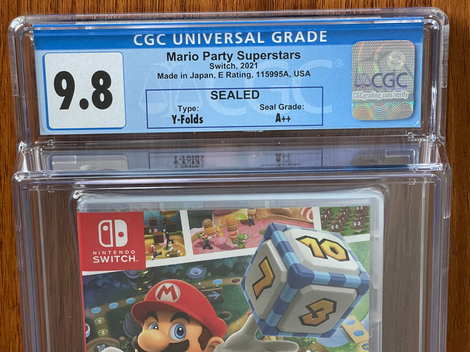 NEW 2021 SWITCH MARIO PARTY SUPERSTARS 1st PRINT CGC VGA Graded 9.8 Y-Fold A++