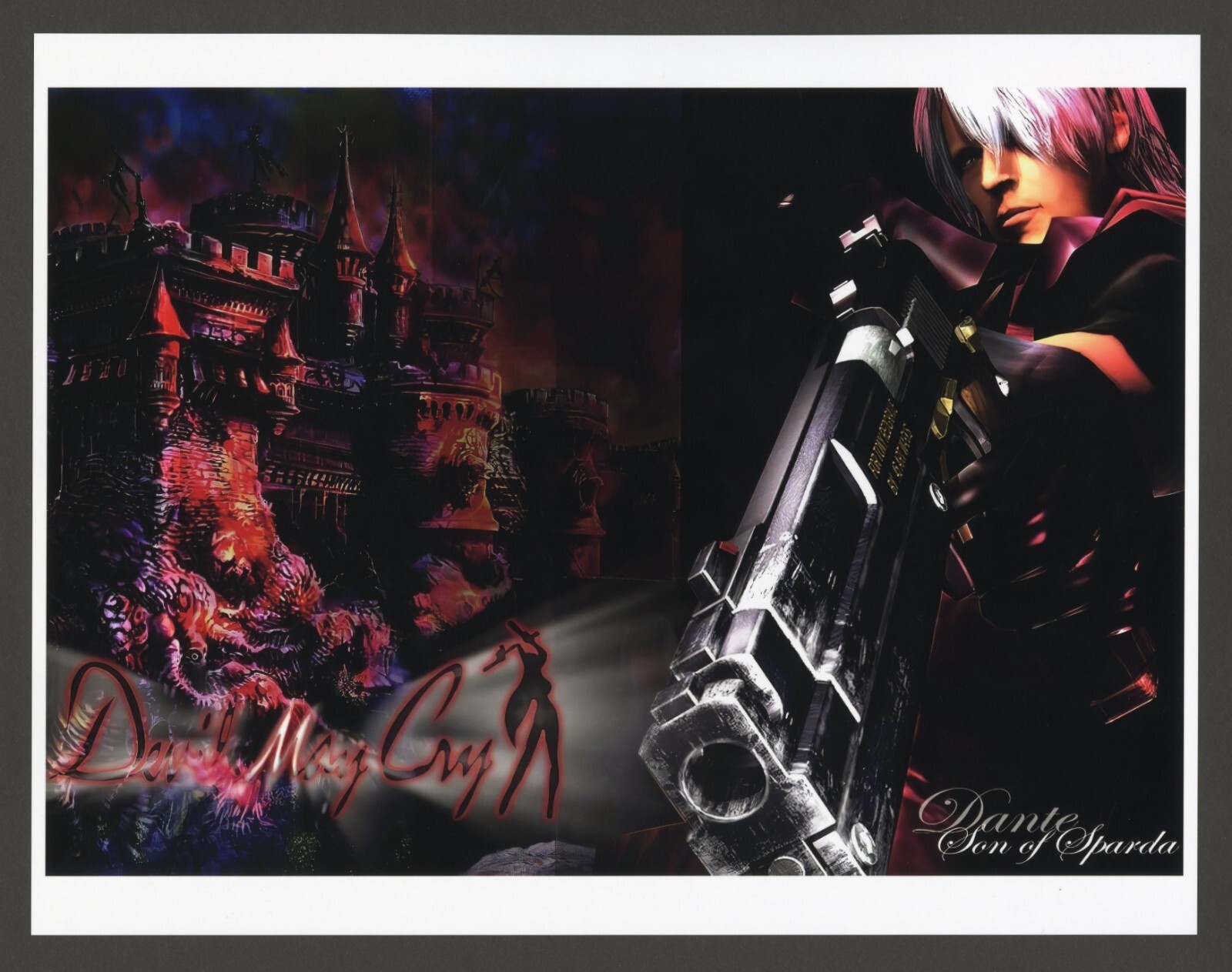 Devil May Cry 1 Dante Playstation 2 PS2 Game Art Print Glossy Small Poster (D)