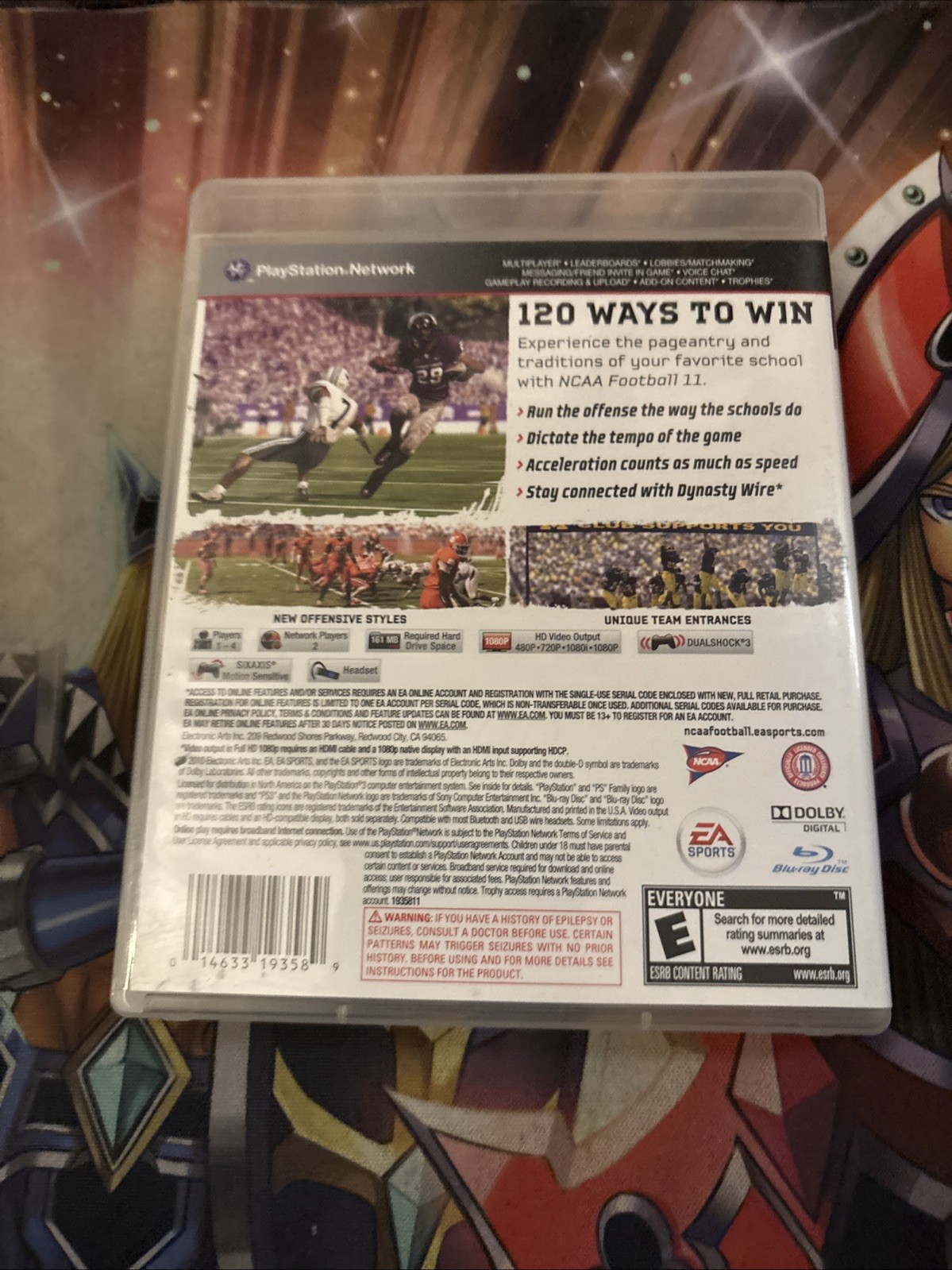 NCAA Football 11 (Sony PlayStation 3, 2010) PS3 Complete TESTED CIB Tebow Cover