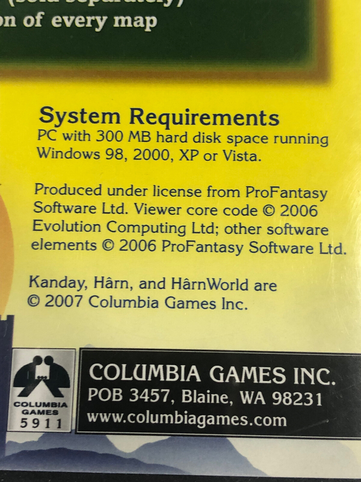Harnmaster Kingdom Of Kanday Electronic Atlas CD ROM 2007 PC Fantasy Role Play