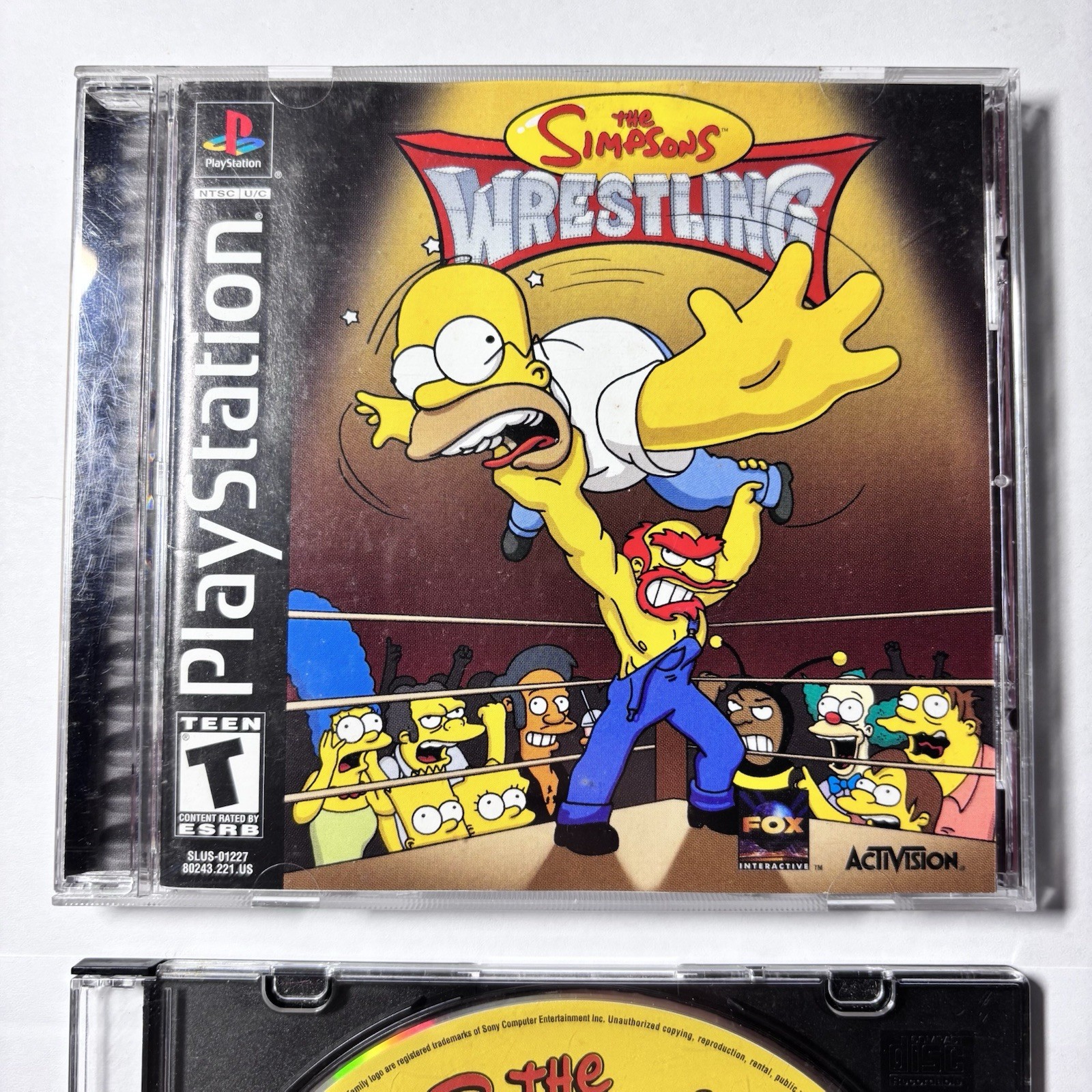 The Simpsons Wrestling PS1 CIB + The Simpsons Game PS2 Tested Working Lot