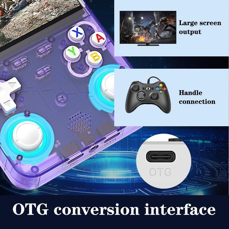 Compact Retro Gaming Console with 40,000 Games and 3000mAh Rechargeable Battery