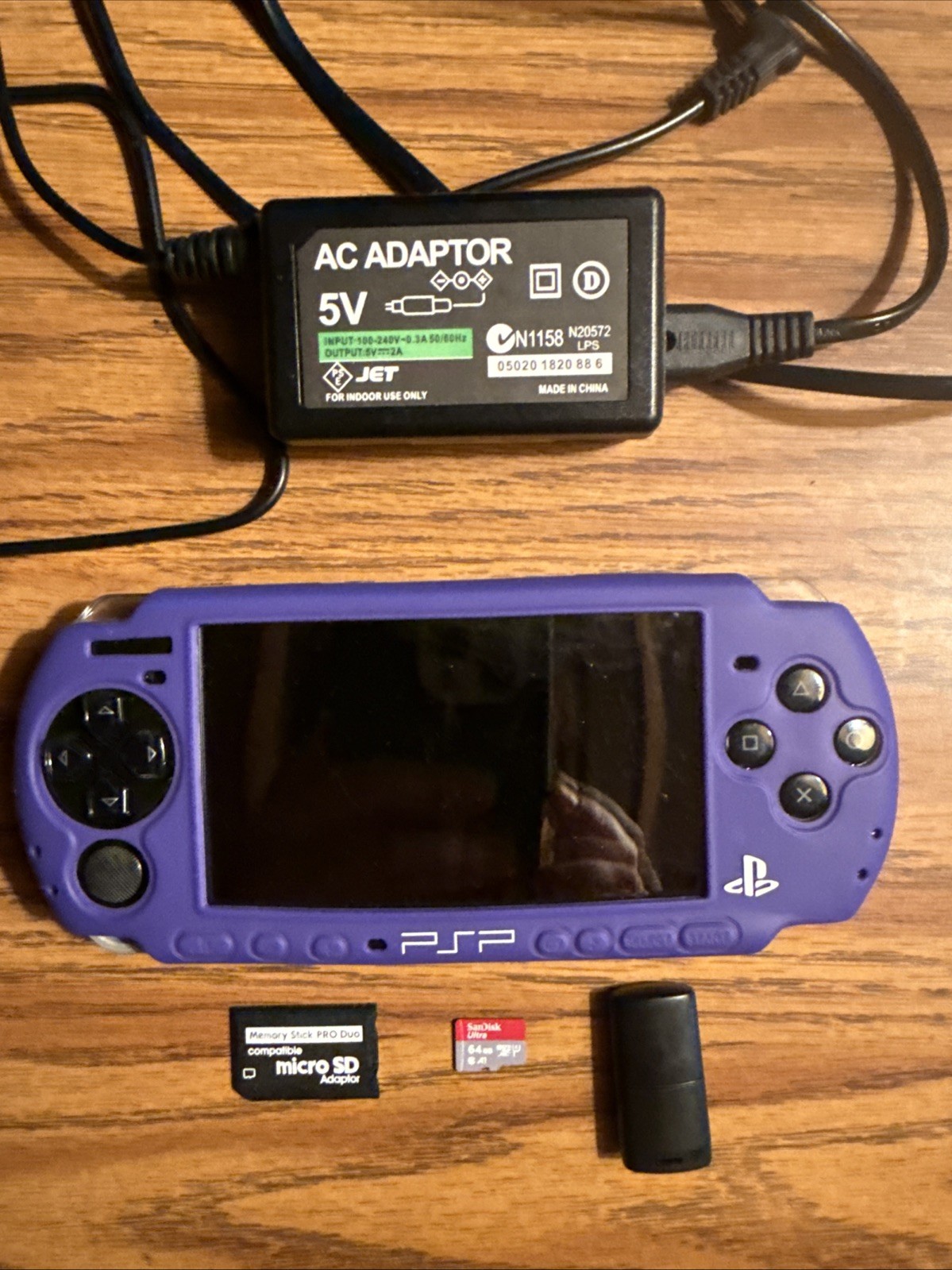 Sony PSP-2001 Handheld Console w Games, Case, 64 GB & Charger Tested Plz Read