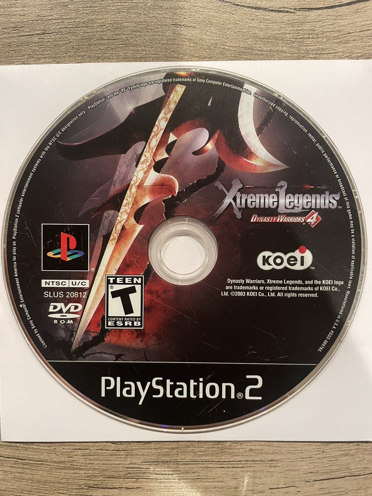 Dynasty Warriors 4: Xtreme Legends; Loose (Sony PlayStation 2, 2003)