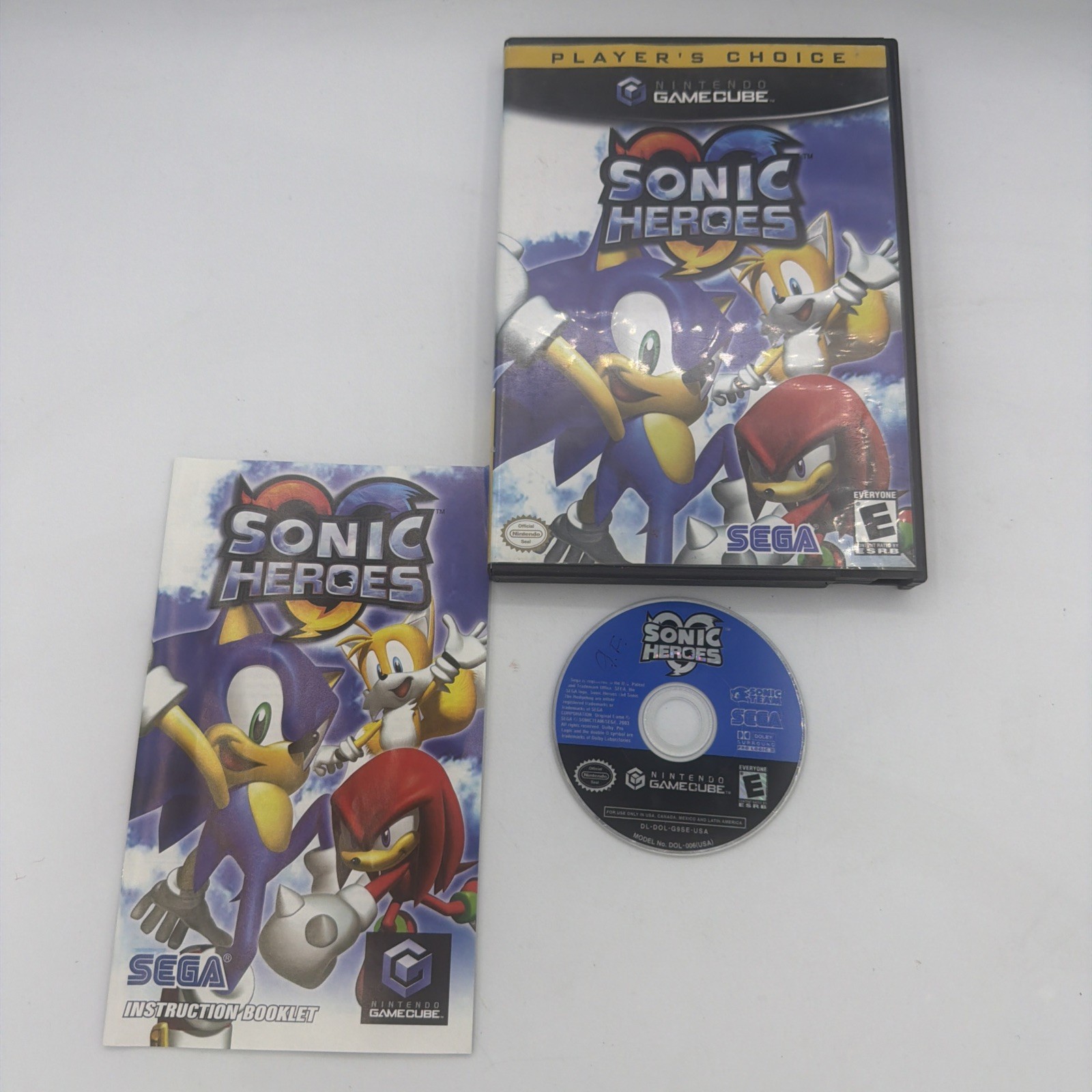 Sonic Heroes Player’s Choice Nintendo GameCube 2004 Complete Tested SEGA